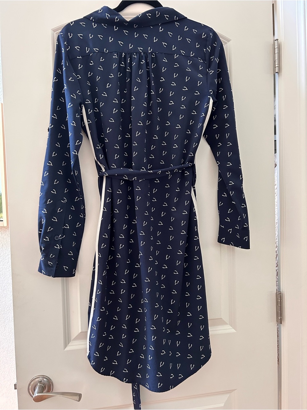 GAP x Rosie Pope Wishbone Shirt Dress with Tie. Preppy. Nautical. Maternity. SZM - Picture 5 of 10
